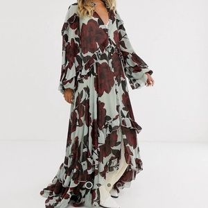 Free People Hearts Run Wild Maxi Boho Dress Large